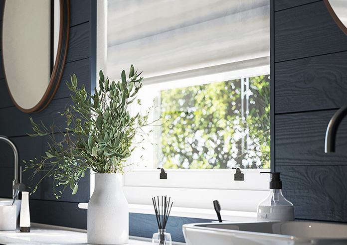 Ombre Velvet, Neutral - Motorised Roman Blind - Image 5